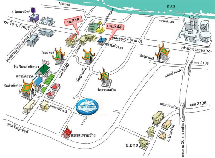 แผนที่The Park Adventure เดอะปาร์ค แอดเวนเจอร์แลนด์ ระยอง น้องหมาพักได้