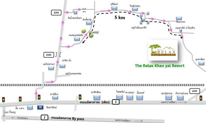 แผนที่พาน้องหมาเที่ยว หมาพักได้ที่เดอะ รีแลกซ์ เขาใหญ่ รีสอร์ท