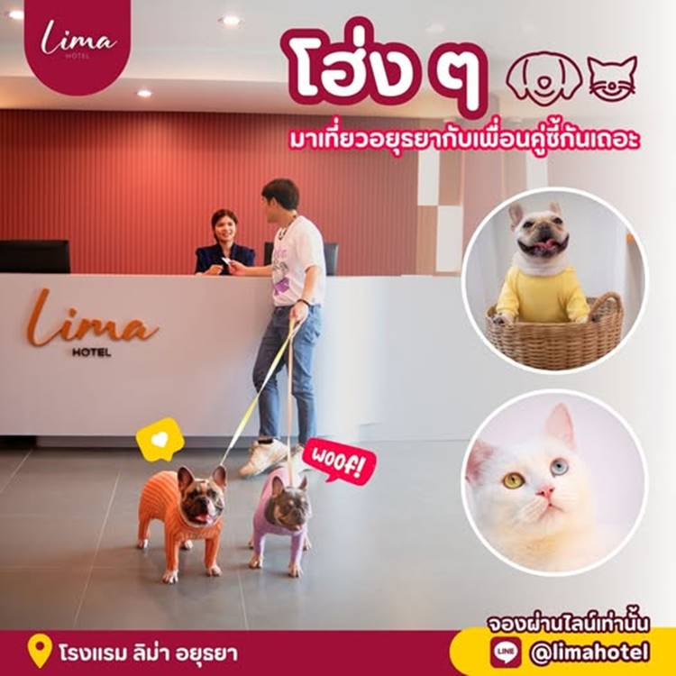 ที่พักอยุธยาน้องหมาพักได้